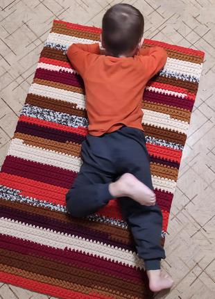 Плетений килимок у ванну кімнату / дитячу кімнату3 фото