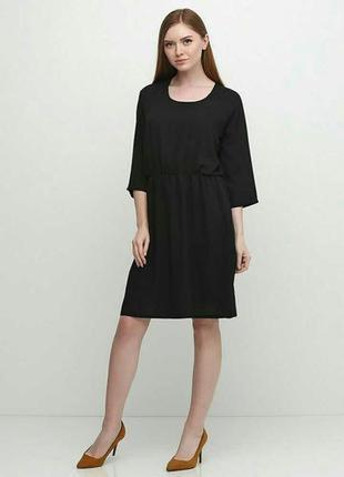 Нарядное черное шифоновое платье esmara, новое1 фото