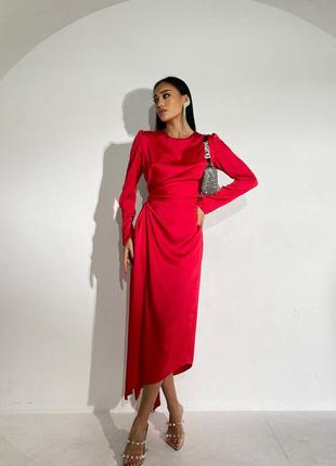 Платье, красный6 фото