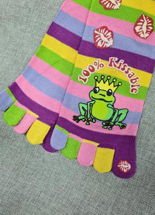 Носки с пальцами пальчики женские детские унисекс,  яркие цветные носки3 фото