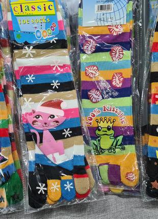 Носки с пальцами пальчики женские детские унисекс,  яркие цветные носки7 фото