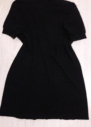 Вовняне тепле чорне плаття прямого крою