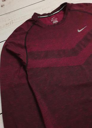 Мужская спортивная кофта лонгслив nike running оригинал размер m м4 фото