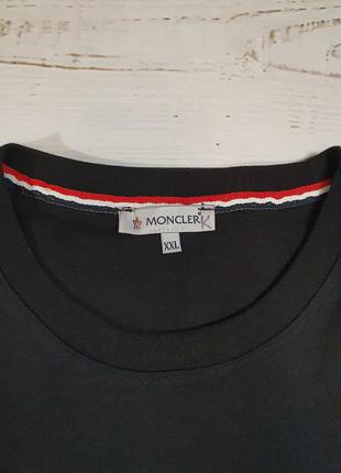 Мужская коттоновая футболка moncler размер l л4 фото