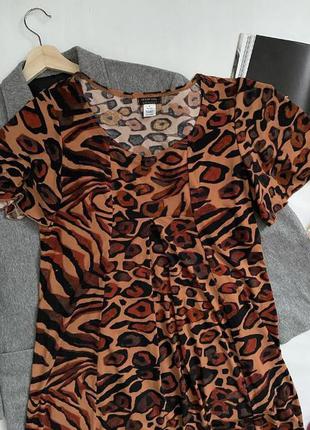 Трикотажное дизайнерское  платье в леопардовый принт  kevan hall, 16-18 р.2 фото