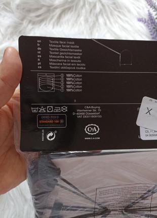 Мега-упаковка(5шт)🖤 багаторазові тканинні маски c&a5 фото