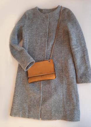 Демисезонное итальянское шерстяное пальто, деми пальто шерсть, кардиган6 фото