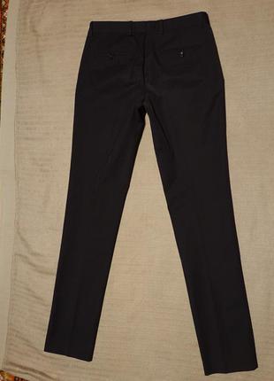 Вузькі темно-коричневі формальні сумішеві штани zara man 30 р.8 фото