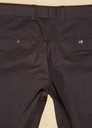 Вузькі темно-коричневі формальні сумішеві штани zara man 30 р.9 фото