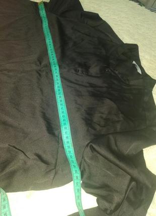 Шелк черная блуза, широкий рукав с манжетом манжет6 фото
