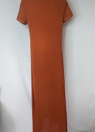 Длинное платье на пуговицах с разрезами boohoo(размер 10)3 фото