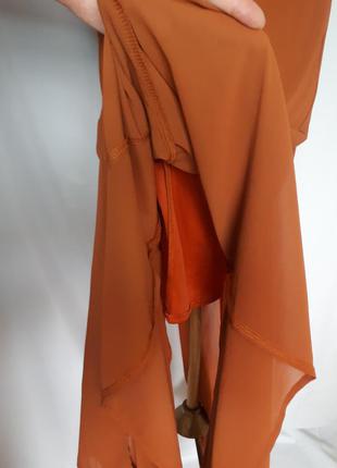 Длинное платье на пуговицах с разрезами boohoo(размер 10)7 фото
