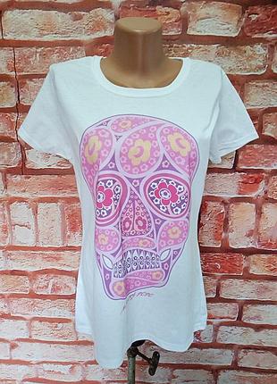 Футболка fruit of the loom в стиле sugar skull эксклюзив