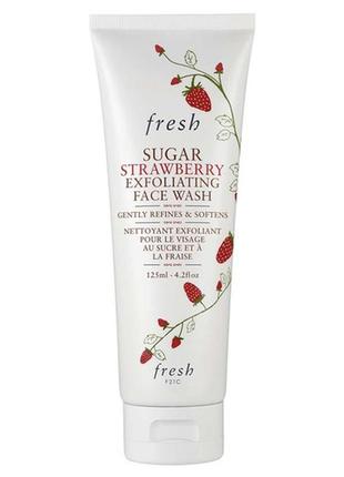 Fresh sugar strawberry exfoliating face wash отшелушивающее очищающее средство-скраб