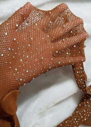 Капронові колготки зі стразами