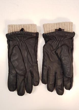 Суперовые перчатки mjm мягчайшая кожа наппа на утеплителе шерсть+кашемир2 фото