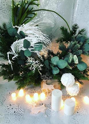 Новогодний декор/веночек на двери