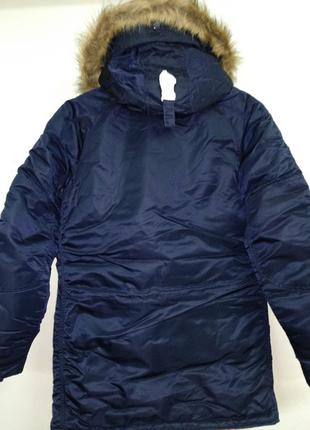 Куртка alpha industries аляска slim fit n-3b parka темно-синяя 3хl2 фото