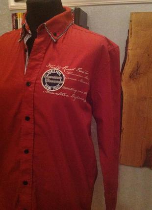Натуральная рубашка с локтями бренда jean carriere, р. 50-522 фото