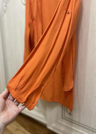 Рубашка морковного цвета mango3 фото