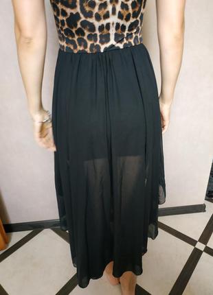 Вечернее нарядное тигровое платье