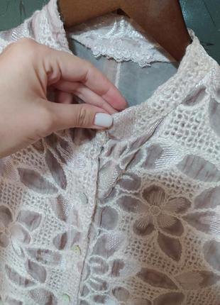 Шикарная невесомая итальянская блуза шелк и вискоза,р. l4 фото