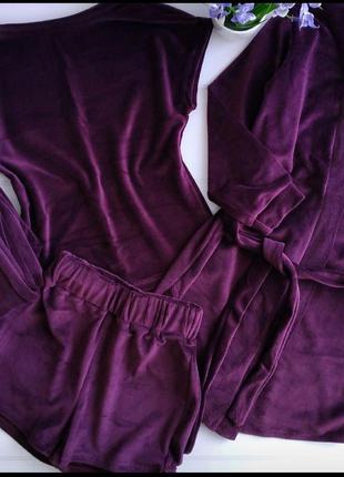 Велюровый комплект 4в1: