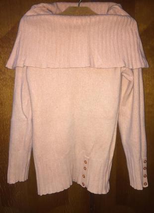 Теплий светр с відкритими плечиками італія alain manoukian1 фото