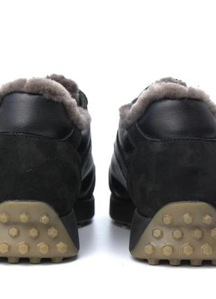 Зимние кроссовки на меху мужские удобная теплая кожаная обувь rosso avangard dolga winter winer5 фото