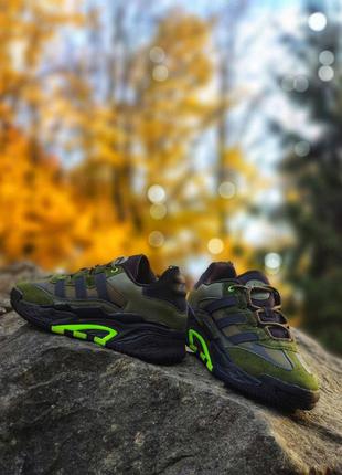 🍁adidas niteboll olive🍁мужские демисезонные кроссовки адидас, чоловічі кросівки весна-осінь адідас3 фото