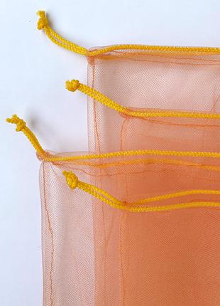 Экомешочки набор 4 шт, фруктовки, многоразовые тканевые пакеты, мешочки для продуктов,...