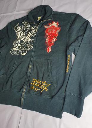 Винтажный зип худи ed hardy2 фото