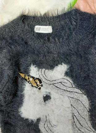Комплект на 7/8л.свитерок ф.нм и юбочка в серебристые горошки8 фото