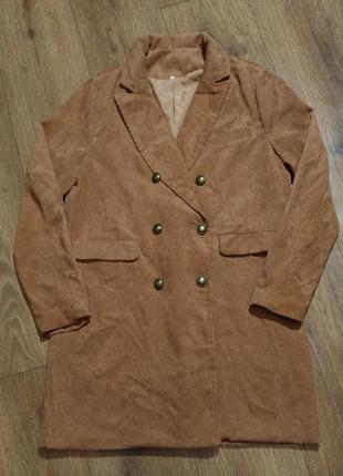 Стильное пальто удлиненный пиджак , р. м, замеры на фото4 фото
