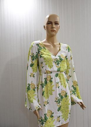 Платье цветочный принт