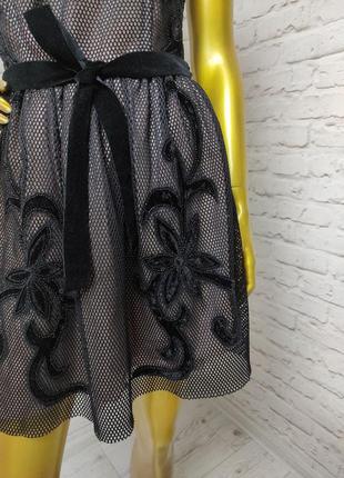 Красивое платье бандо с вышивкой из бархата бисера р.10 (м)3 фото