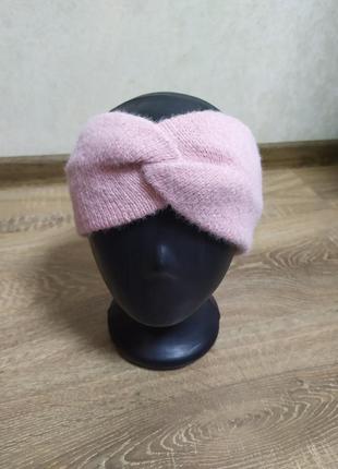 Зимова пов'язка чалма на лоб3 фото