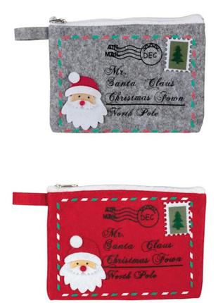Акція! конверт/косметичка/гаманець лист санті з декоративними елементами на блискавці melinera