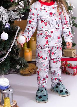 Піжама дитяча з новорічним принтом3 фото