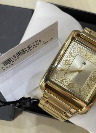 Оригинальные кварцевые часы tommy hilfiger gold-plated stainless steel5 фото