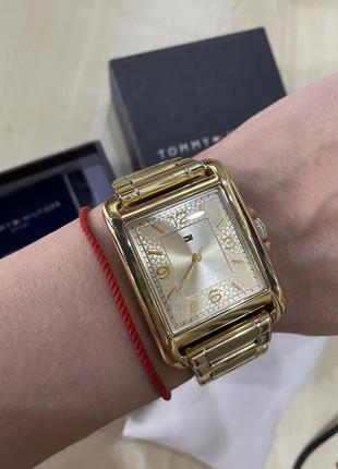 Оригинальные кварцевые часы tommy hilfiger gold-plated stainless steel7 фото