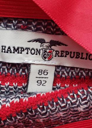 Hampton republic kappahl тепла спідниця осінь - зима дівчинці 1.5-2-3г 18-24-36м 86-92-98 см в'язана червона новорічна3 фото