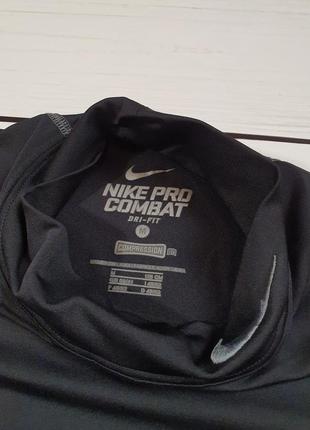 Мужской компрессионный лонгслив (термо кофта) nike pro combat оригинал размер m м7 фото