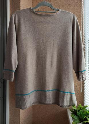 Красивый утепленный тонкий свитер с содержанием шерсти 3