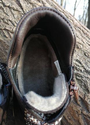 Зимові черевики жіночі коричневі замшеві на тракторній підошві6 фото