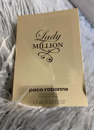 Paco rabanne lady million парфюмированная вода (пробник)