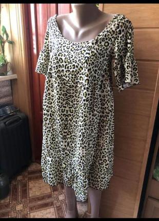 Легкое леопардовое платье4 фото