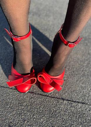 Шкіряні туфлі на підборах 9 см ручної роботи