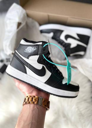 Кросівки air jordan 1 retro mid fur ‘black’  кроссовки
