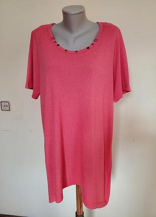 Красива брендовий трикотажна віскозна блузка вільного фасону